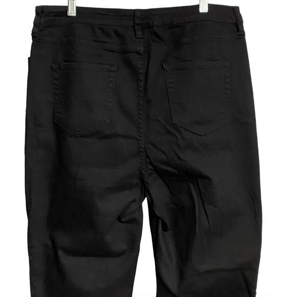 NWT HT Denim Flared Bell Bottom Jeans Size 19 Black Hi-Rise Grunge Y2K Urban - Picture 11 of 16